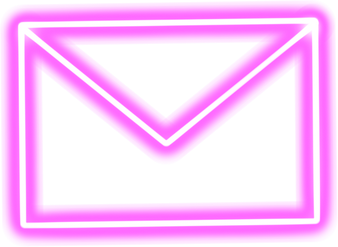 Pink neon envelope